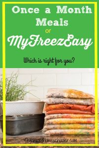Not sure if you should use Once a Month Meals or MyFreezEasy to fill your freezer? Check out the subtle differences between these two companies. Having freezer meals will help your family eat healthier on busy nights.