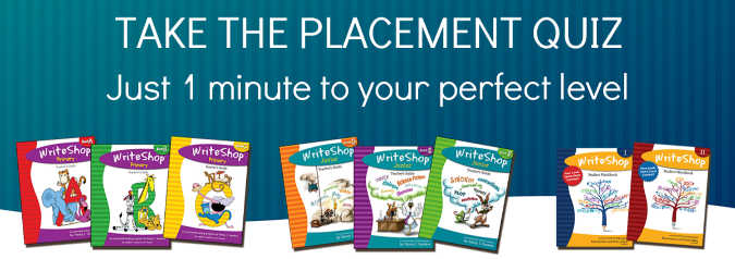 take the placement quiz just 1 minute to your perfect level written above all of the writeshop levels
