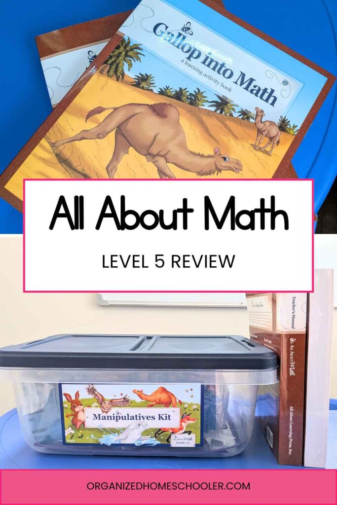 all about math level 5 review written in between the teachers guide and student pack and the manipulatives kit