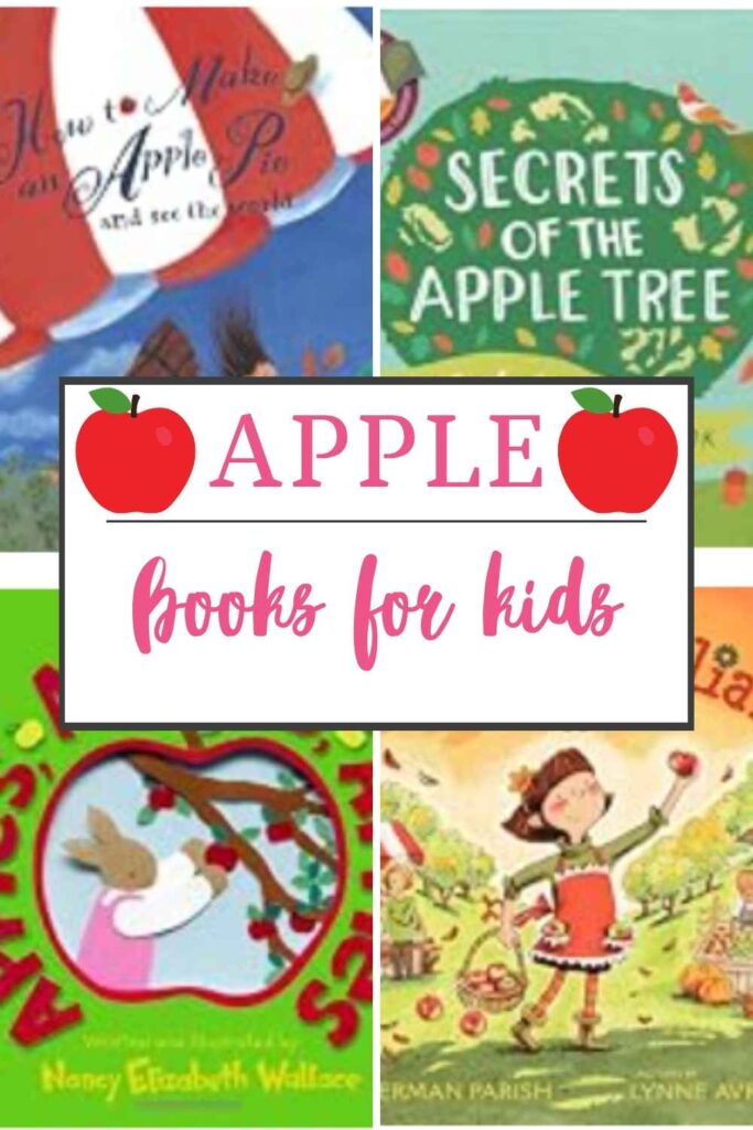 apple books for kids written in between four book covers